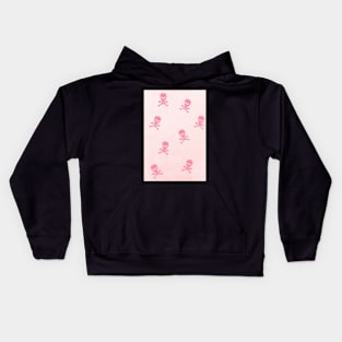 Pink Skulls and Bones Kids Hoodie